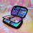Slim Brush Holder Case with 4 Sections Zippered Cosmetics Bag Organizer for Traveling Makeup