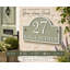 Sage Green and White 3d Arch Door sign