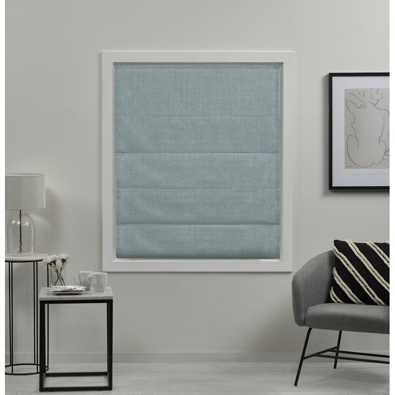 Store romain occultant 100% Exclusive Home Acadia, Turquoise, l 27 po x L 64 po