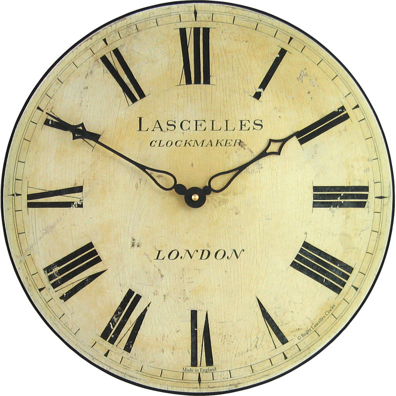 Antique Style Lascelles Wall Clock, 36 cm H x 36 cm W