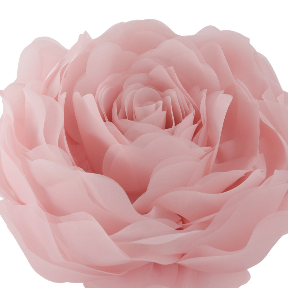 JWH 3D Rose Flower Accent Pillow Case Handmade Decorative Round Pillow 12Inch (White) (Set of 2) JWH 