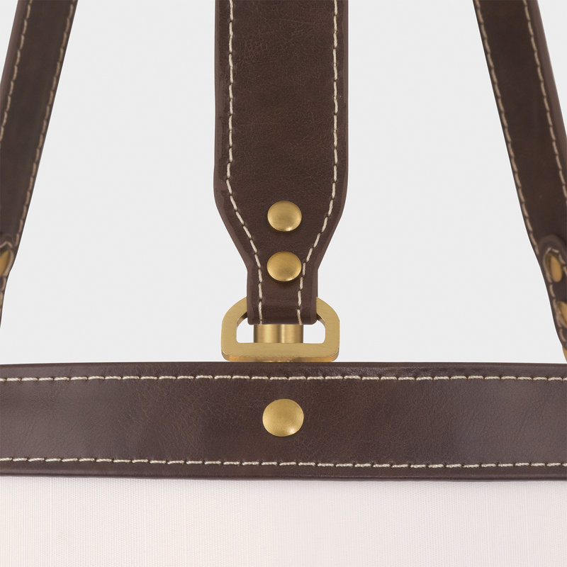 Luminaire suspendu en or 14,25 po Baccarin Libby Langdon Caine, Doré / Brun