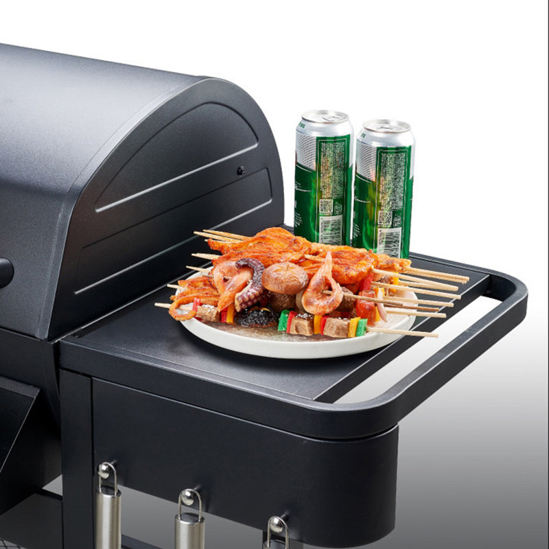Barbecue extérieur à double usage au charbon et au gaz 64,57 po dans la cour