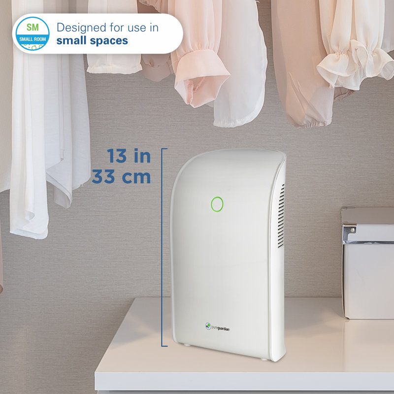 Guardian Technologies 0.86 Pints Table Top Dehumidifier for Rooms up to 100 Cubic Feet