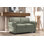 Causeuse à accoudoirs carrés en cuir véritable 62 po Fardin