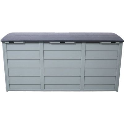 All Weather UV Pool Deck Box Storage Shed Bin Backyard Patio Outdoor W/ Wheel,75 Gallon Resin Deck Boxorganization And Storage For Patio Furniture Outdoor Cushions,Garden Tools And Pool Toys