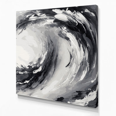 «Lyrical Abstraction 43», art mural sur toile grise