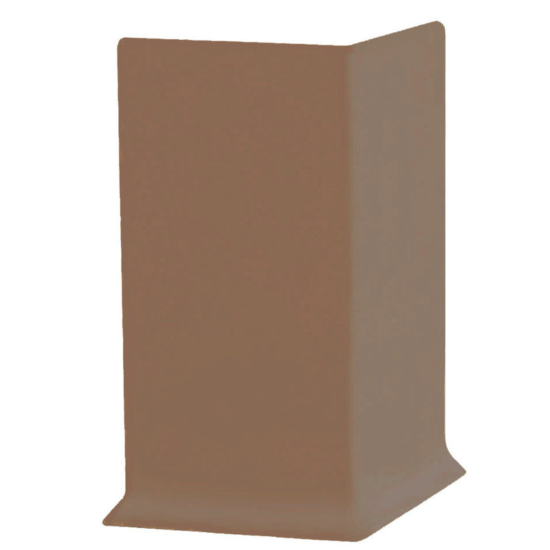 Base murale en caoutchouc de 2,25 po d’épaisseur de 4 po de largeur 2,25 po de longueur, Caramel