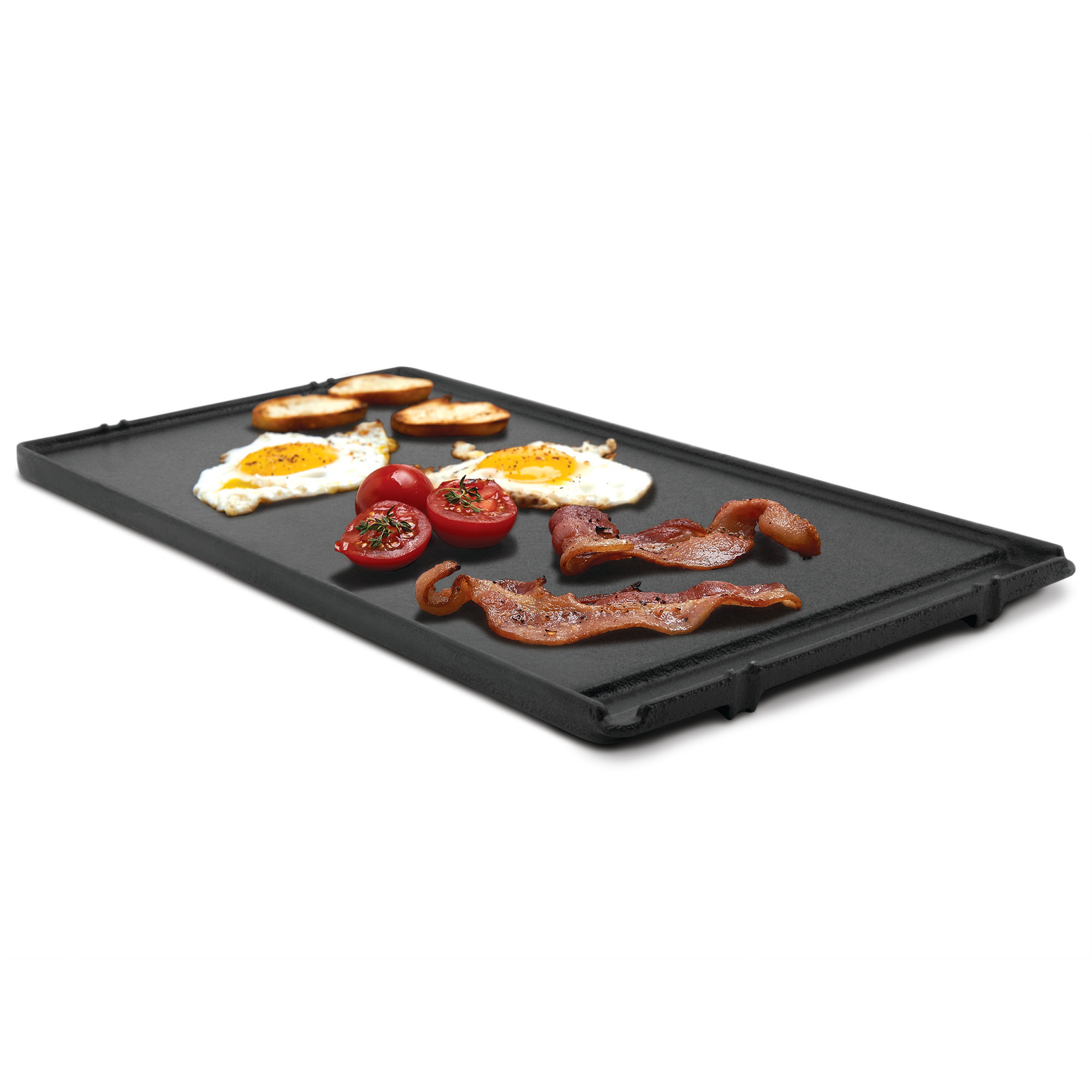 BBQ by MasterPRO - 20 x 10 Pre Seasoned Cast Iron Double Reversible Grill  and Griddle,Black