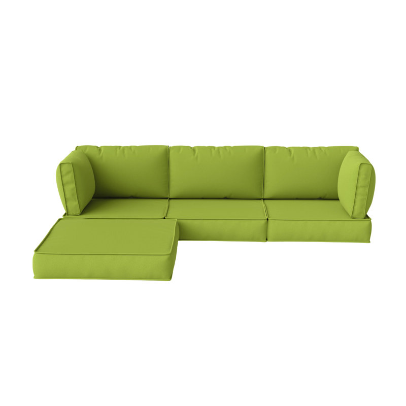Ensemble de housse de coussin d'extérieur 9 po 9 pièces 9 pièces (ensemble de 3 sièges, 5 dossiers, 1 repose-pieds)