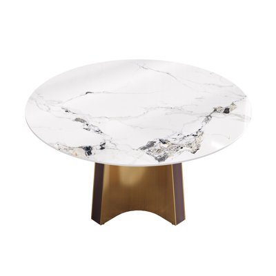 Stainless Steel Base Round Dining Table