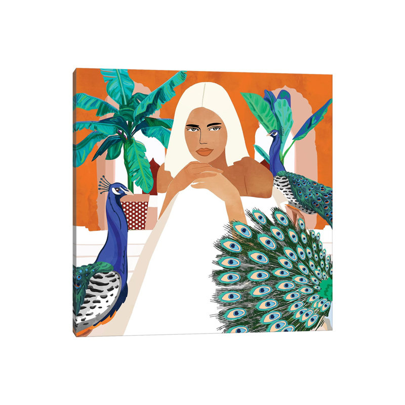Indian Vacay - Painting on Canvas, 45.72cm H x 45.72cm W x 3.81cm D, Wrapped Canvas
