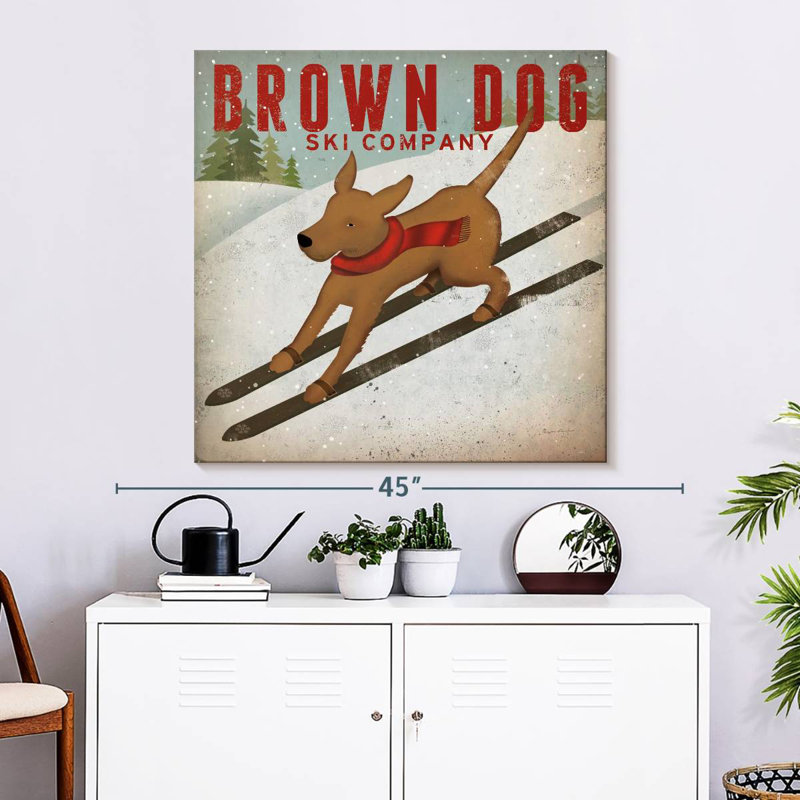 Brampt Brown Dog Ski Co, 33" H x 33" W