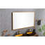 Meuble-lavabo à DEL à miroir avec rétro-éclairage, grand miroir mural réglable-448406767