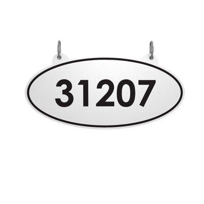 Personalized Oval Reflective Hanging Plaque