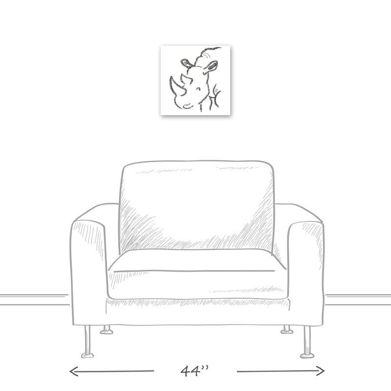 « amour rhino », art sur toile