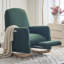 Chaise berçante en tissu avec repose-pieds réglable-1287876486