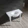 Templeton White Ceramic Rectangular Console Bathroom Sink with Overflow