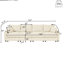 Velours côtelé en U beige avec rangement, 2 repose-pieds, 4 sièges, siège profond, porte-gobelets et porte-téléphone-615935093-615935095-615935094