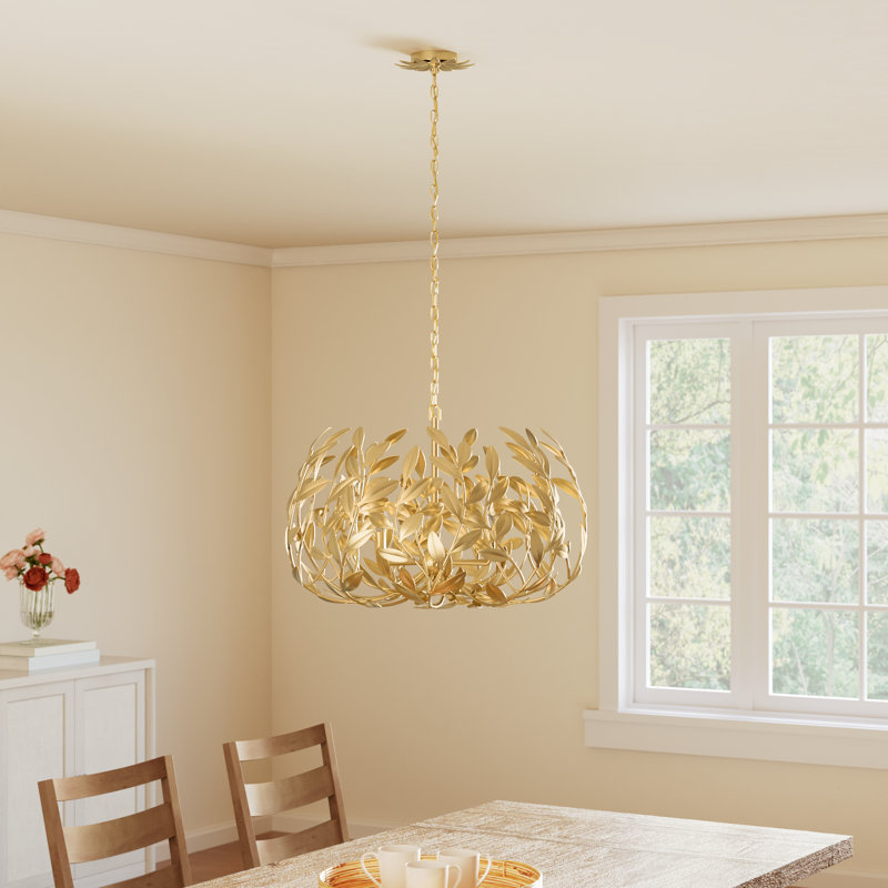 Conde 6 - Light Dimmable Globe Chandelier, Antique Gold