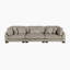 Canapé modulaire moderne en velours côtelé de 135 po Brinsley, dossier réglable, 5 coussins-1917320769