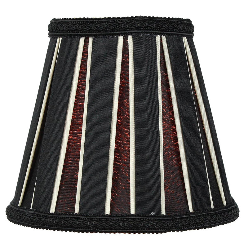 Abat-jour empire en lin H 4 po x l 5 po (attache) de couleur noire
