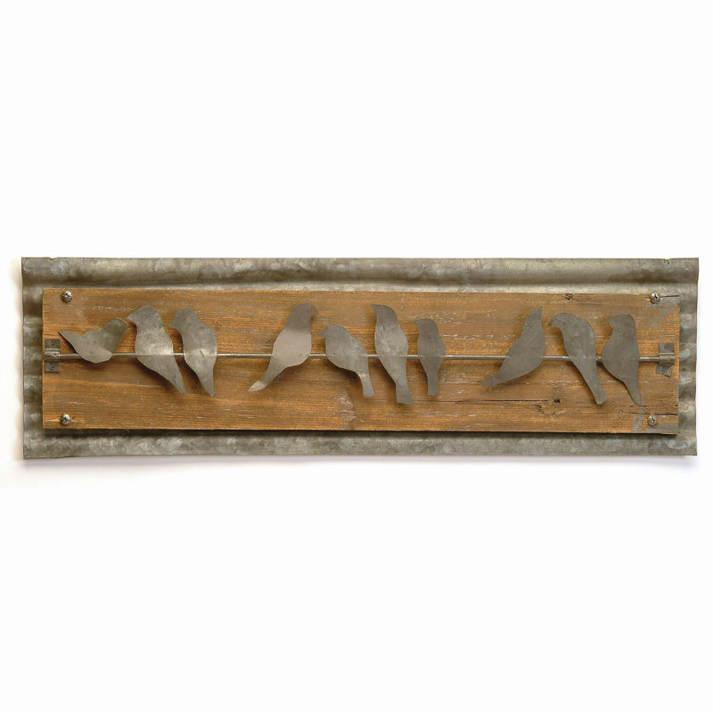Décoration murale oiseaux sur un fil