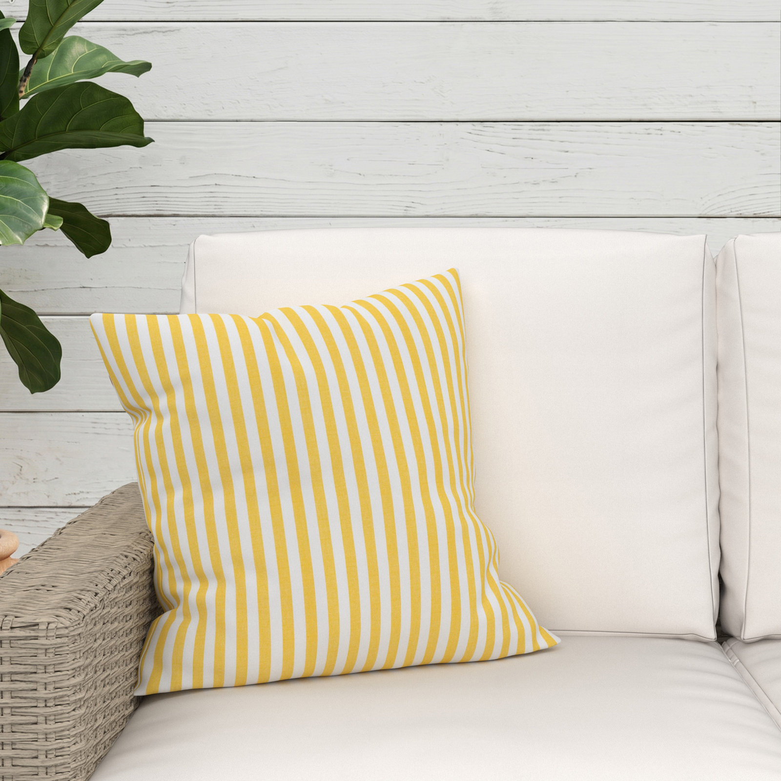 Gabi Indoor/Outdoor Throw Pillow, 18 x 18 x 3, Sail Away Sunflower