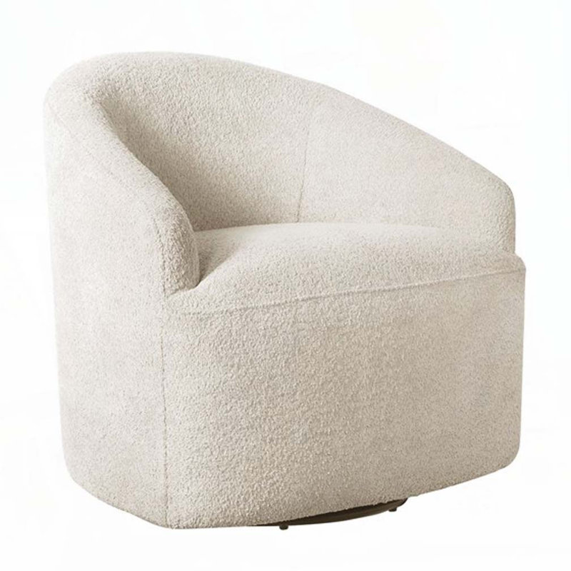 Chaise pivotante rembourrée 360 degrés Boucle