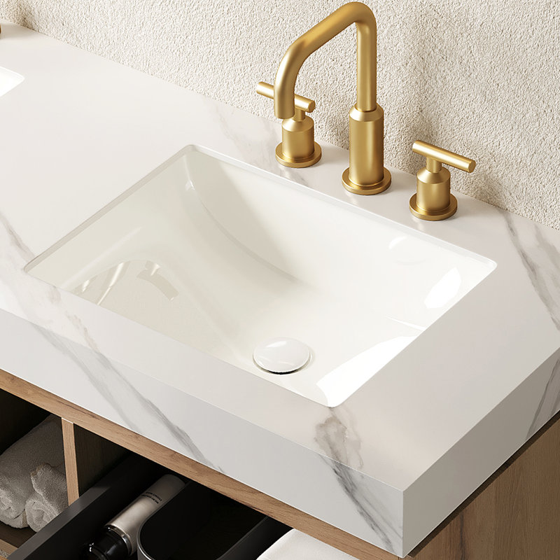 Meuble-lavabo mural de luxe de style Mid-Century