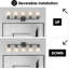 Luminaire de meuble-lavabo de salle de bain 5 lumières Espird avec finition noire matte, conception carrée et certification UL pour salle de bain, salon et chambre à coucher