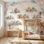 Papier peint sur fond blanc pour chambre d'enfant amovible-126556830-126556835