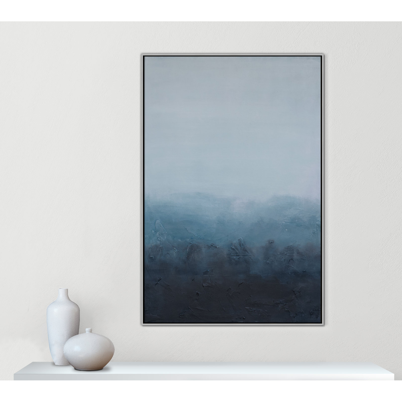 Elemental I Print by S.H. Khan, 41.5'' W x 61.5'' H, Silver Floater