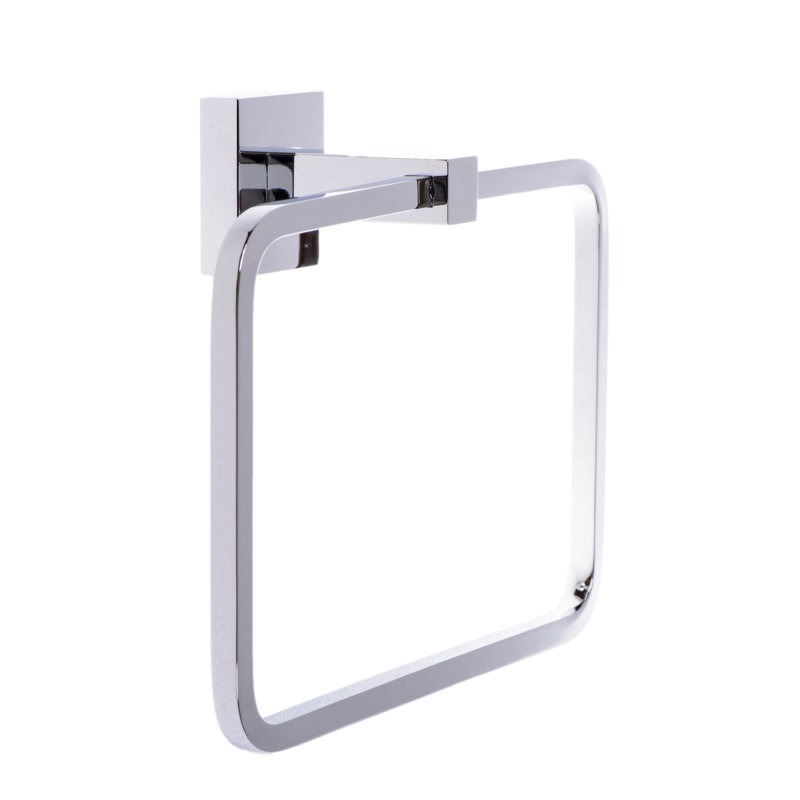 Capri 3 Piece Wall Mounted Brass Bathroom Hardware Set, Polished Chrome