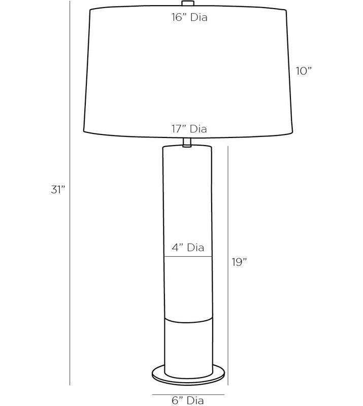 Nashik Table Lamp, White/Bronze