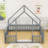 Wood House-Shaped Floor Bed With Guardrails-528129496-528129508