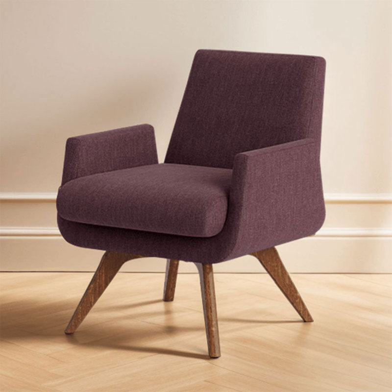 Loyd Accent Chair, Performance Weave - Aubergine