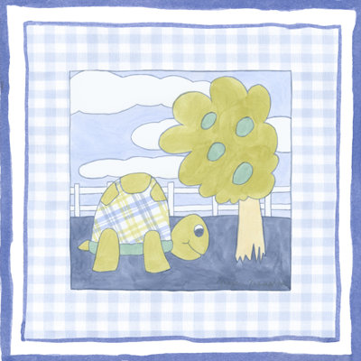 Turtle With Plaid (PP) I by Megan Meagher - Wrapped Canvas Painting