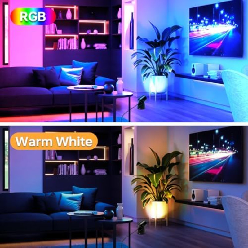 Projecteur d'intérieur RVB pour plantes, éclairage à DEL de 6 W avec télécommande et interrupteur au pied, éclairage décoratif à changement de couleur pour le mur, les œuvres d'art, la décoration de pièce et de fête, lampe de plancher à brancher, noir, paquet de 8