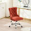 Chaise de bureau orange moderne, revêtement en chenille avec boutons, base en métal, pivot réglable, coussin à rebond élevé, garniture cloutée décorative tirée à la main, confortable pour étude en éponge-783717868-783717872-783717875