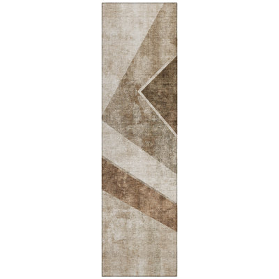 Berstine Washable Geometric Indoor / Outdoor Rug