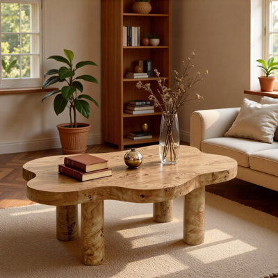 Table basse 40 "en forme de nuage avec 4 pieds ronds