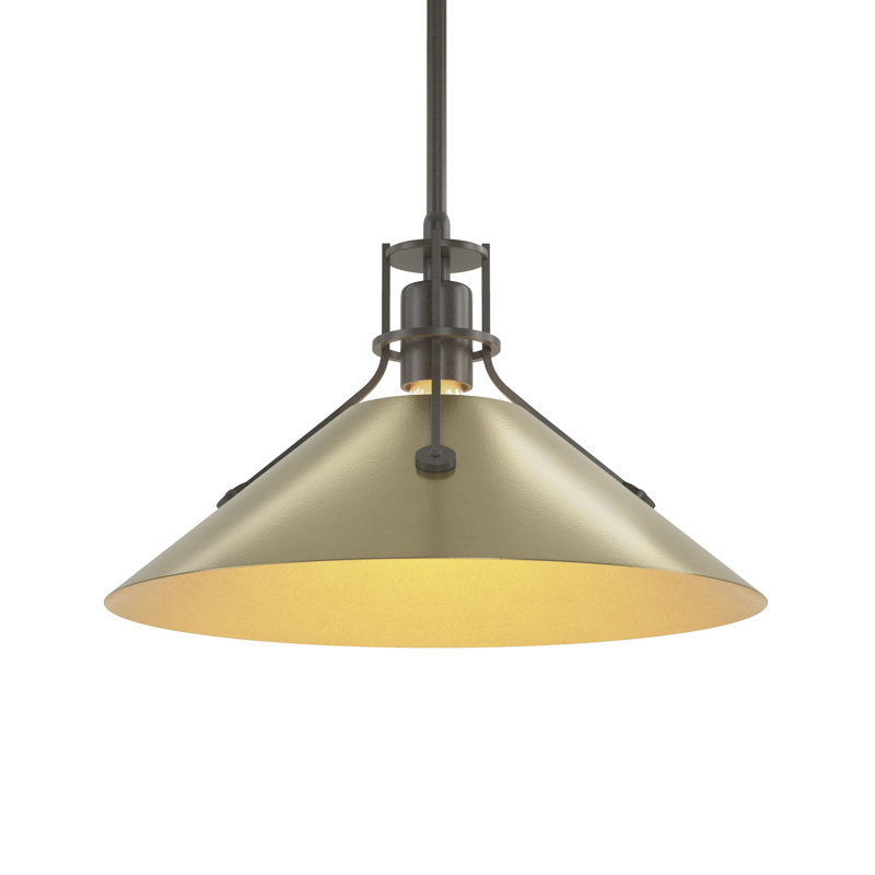 Henry 1 - Light Single Cone Pendant, 56.3'' H X 14.4'' W X 14.4'' D, Modern Brass, Modern Brass