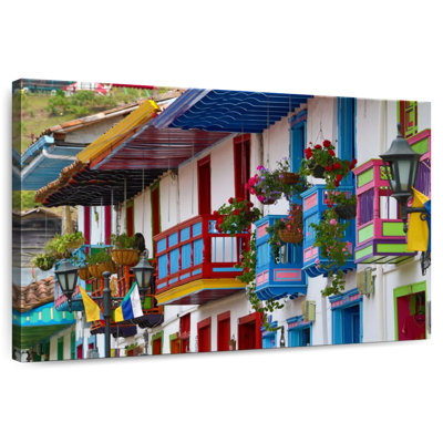 Colorful Colonial Houses