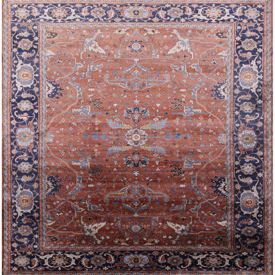 Tapis brun à motif oriental