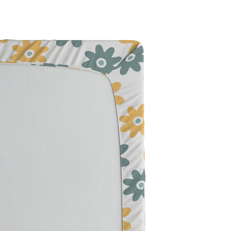Microfiber Floral Fitted Sheet, Twin XL Fitted Sheet
