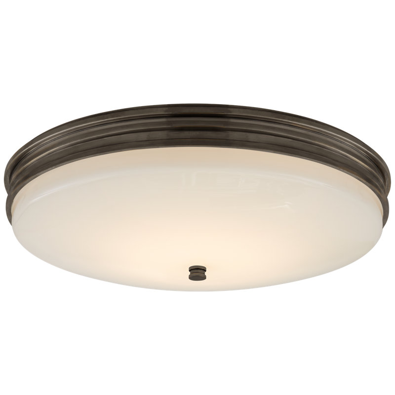 Chapman & Myers Launceton Flush Mount, Bronze, 4" H x 12.75" W x 12.75" D