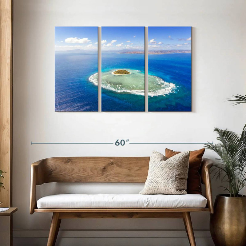 Île de Tavarua aux Fidji, H 28 po x l 45 po
