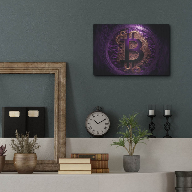 «Bitcoin Realm» par Epic Portfolio, art mural en métal, H 12 po x l 16 po