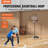VEVOR Adjustable Height Portable 32 W Rust Resistant Metal Portable Full-Size Basketball Hoop and Static / Fixed set of